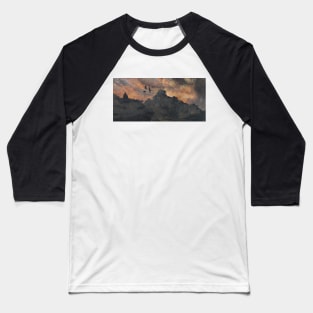 Cloudscape I - Man in Clouds Birds Fantasy Trippy Calm Peaceful Art Baseball T-Shirt